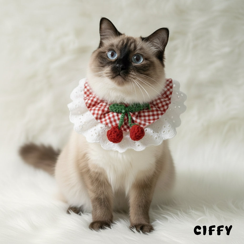 Cherry Gingham Collar