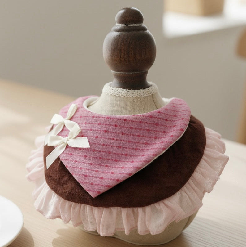 Rosy Bow Collar