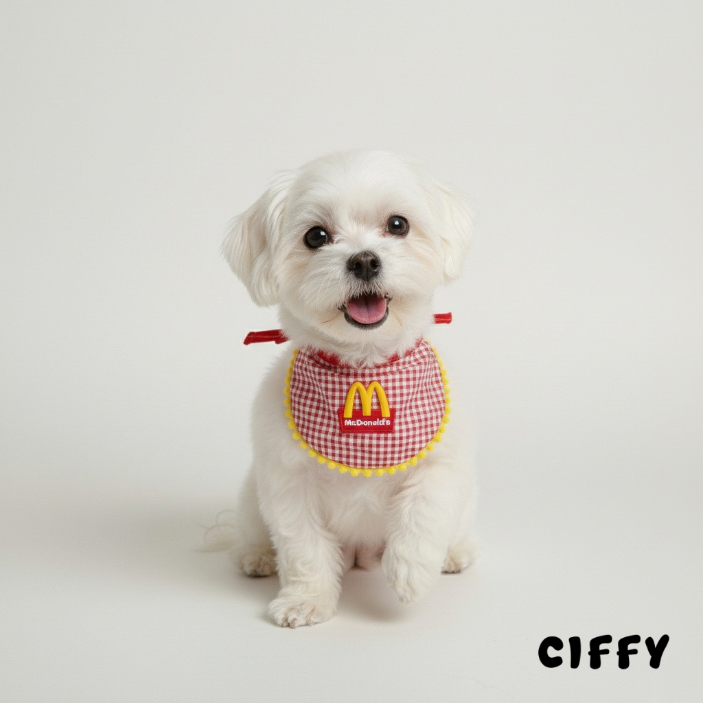 Gingham Pet Collar Bib